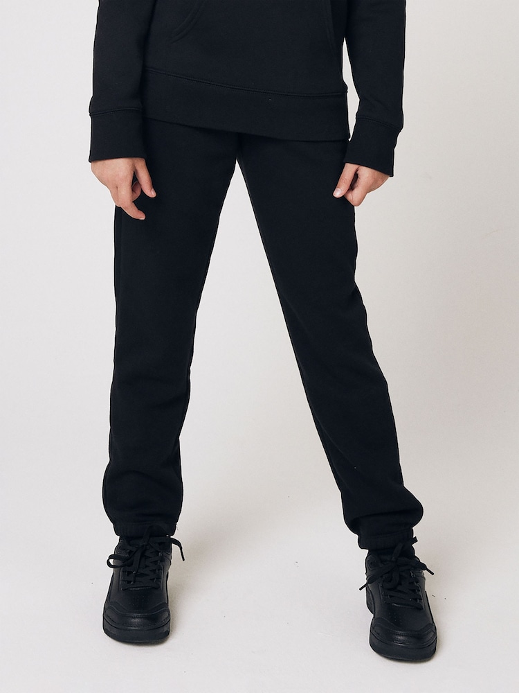 Zwart - Gap logo joggingbroek met fleecevoering (4 - 13 jr) - Image 1 of 5