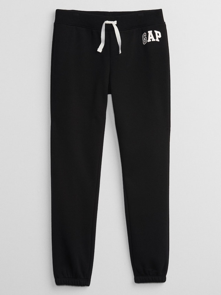 Zwart - Gap logo joggingbroek met fleecevoering (4 - 13 jr) - Image 5 of 5