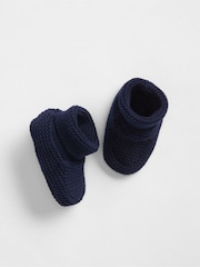 Gap Navy Blue Baby Brannan Booties - Image 1 of 2