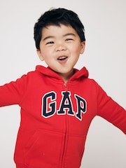 Gap Red Logo Zip Up Hoodie (Newborn-5yrs) - Image 1 of 8