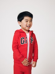 Gap Red Logo Zip Up Hoodie (Newborn-5yrs) - Image 4 of 8
