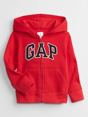 Gap Red Logo Zip Up Hoodie (Newborn-5yrs) - Image 7 of 8