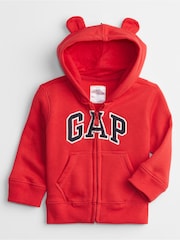 Gap Red Logo Zip Up Hoodie (Newborn-5yrs) - Image 8 of 8