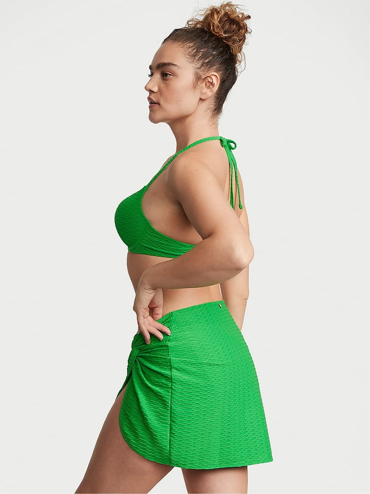Victoria's Secret Green Fishnet Add 2 Cups Push Up Swim Bikini Top - Image 2 of 3