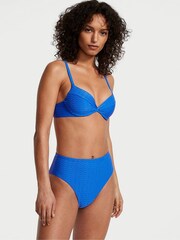 Victoria's Secret Shocking Blue Fishnet Push Up Swim Bikini Top - Image 1 of 4