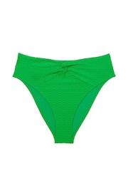 Victoria's Secret Green Fishnet High Leg Swim Bikini Bottom - Image 3 of 4