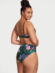 Victoria's Secret Black Palm High Waisted Swim Bikini Bottom - Image 2 of 3