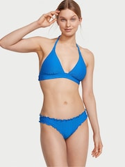 Victoria's Secret Shocking Blue Fishnet Halter Swim Bikini Top - Image 1 of 3