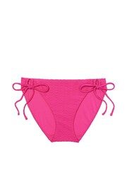 Victoria's Secret Forever Pink Fishnet Tie Side Swim Bikini Bottom - Image 3 of 3