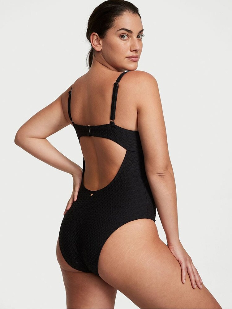 Victoria's Secret Black Fishnet Swimsuit - Image 2 of 4