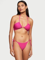 Victoria's Secret Forever Pink Fishnet Cross Over Swim Bikini Top - Image 1 of 3