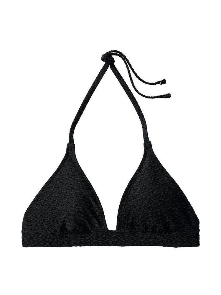 Victoria's Secret Black Fishnet Halter Swim Bikini Top - Image 3 of 3