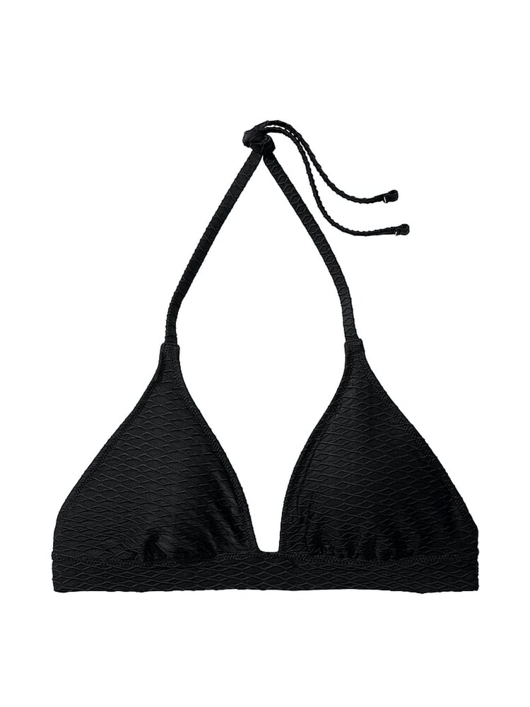 Victoria's Secret Black Fishnet Halter Swim Bikini Top - Image 3 of 3 Victoria's Secret Black Fishnet Halter Swim Bikini Top - Image 3 of 3