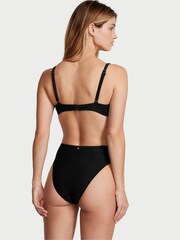 Victoria's Secret Black Fishnet Padded Swim Bikini Top - Image 2 of 4
