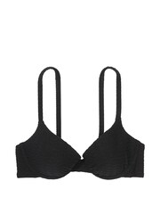 Victoria's Secret Black Fishnet Padded Swim Bikini Top - Image 3 of 4