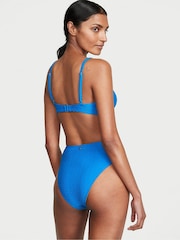 Victoria's Secret Shocking Blue Fishnet Padded Swim Bikini Top - Image 2 of 3