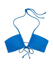 Victoria's Secret Shocking Blue Fishnet Cross Over Swim Bikini Top - Image 3 of 3