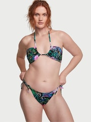 Victoria's Secret Black Palm Halter Swim Bikini Top - Image 1 of 3