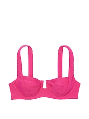 Victoria's Secret Forever Pink Fishnet Balcony Swim Bikini Top - Image 3 of 3