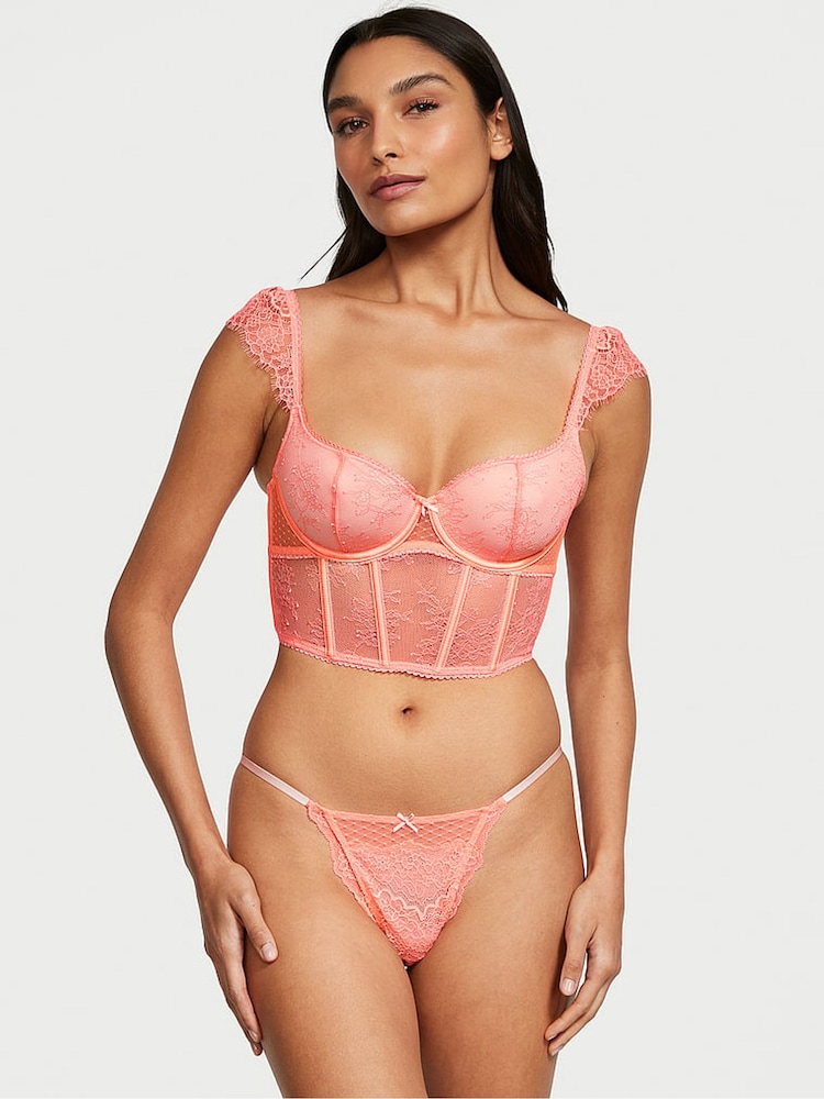 Victoria's Secret Neon Nectar Orange Corset Bra Top - Image 4 of 4