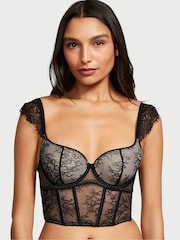 Victoria's Secret Black Lace Corset Bra Top - Image 1 of 3