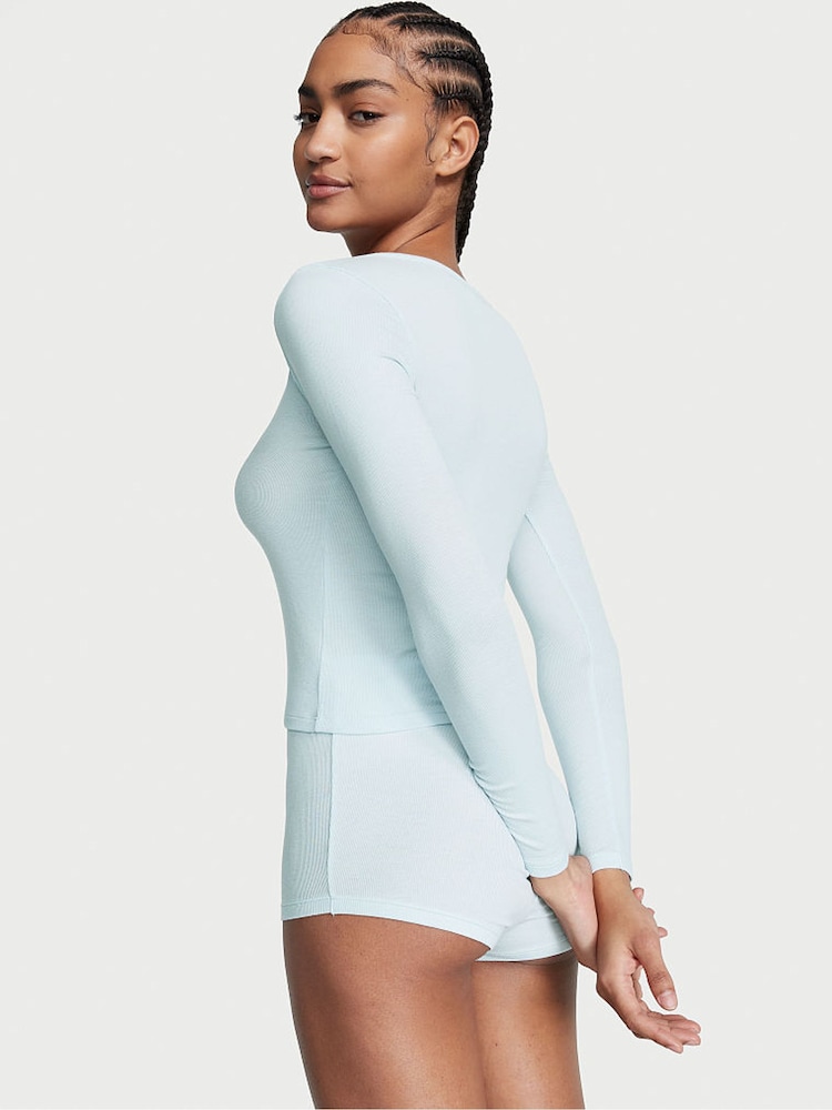 Victoria's Secret Blue Ballad Modal Short Pyjama Set - Image 2 of 3