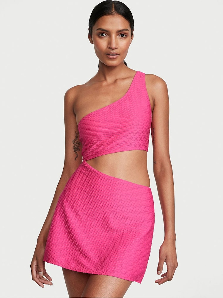 Victoria's Secret Forever Pink Fishnet Swim Dress - Image 1 of 4