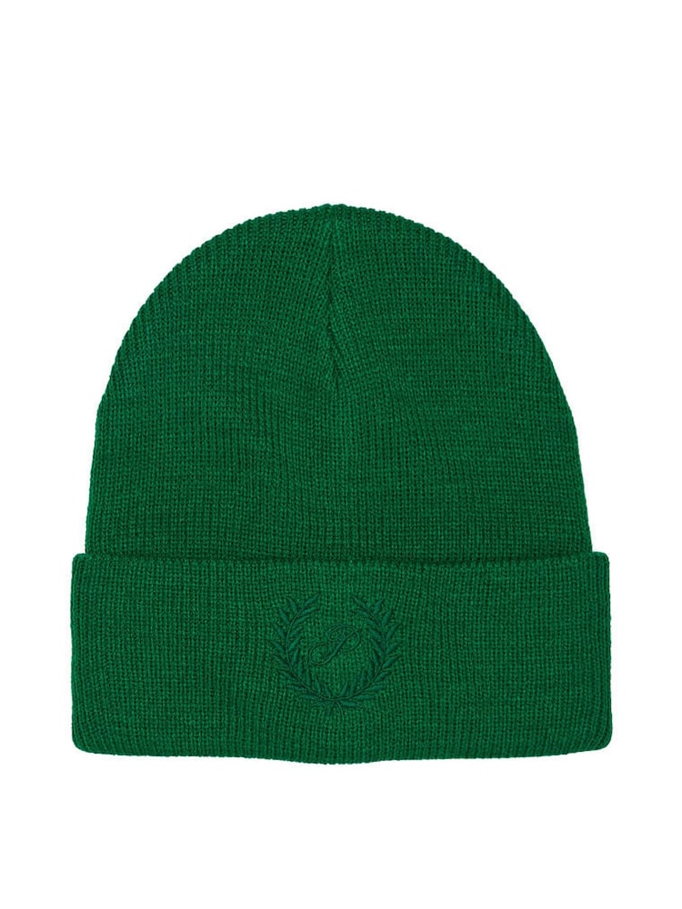 Victoria's Secret PINK Garnet Green Rib Beanie - Image 2 of 2 Victoria's Secret PINK Garnet Green Rib Beanie - Image 2 of 2
