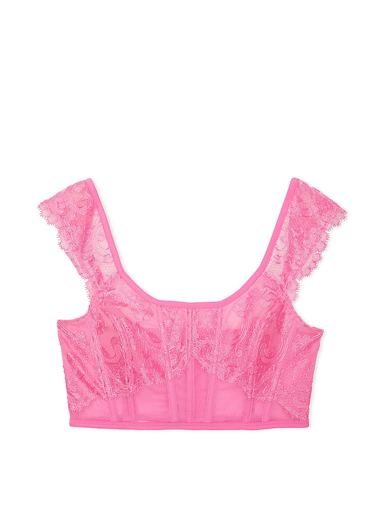 Victoria's Secret Tickled Pink Boho Floral Corset Bra Top - Image 3 of 3