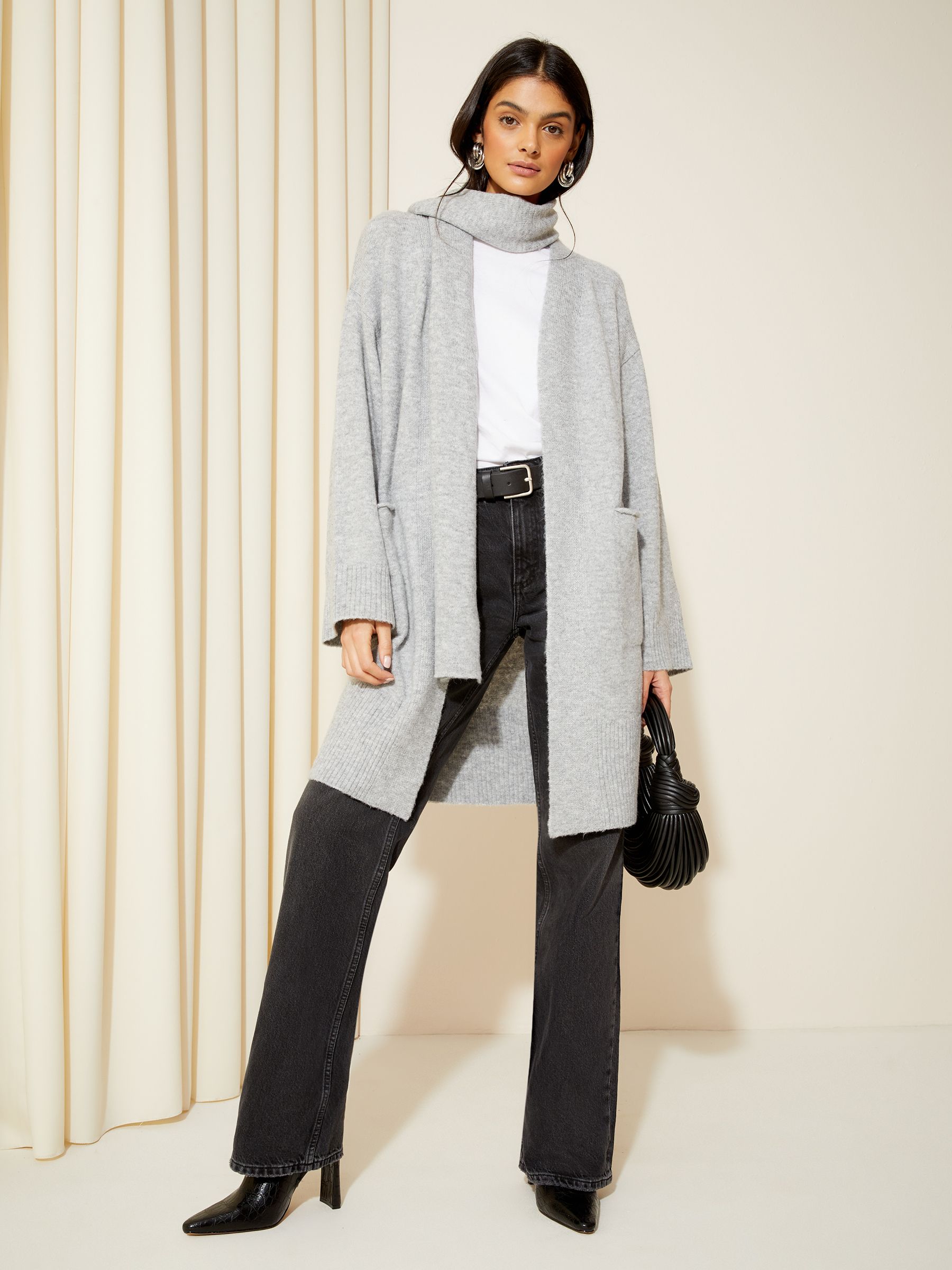 Next grey cardigan coat 2025