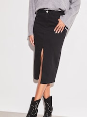 Lipsy Black Mid Heeled Zip Up Studded Western Ankle Boot - Image 4 of 5
