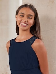 Lipsy Navy Blue Embellished Strap Midi Occasion Dress - Image 4 of 4