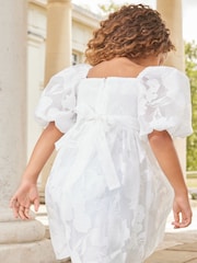 Lipsy Ivory Organza Corsage Occasion Dress (2-16yrs) - Image 5 of 5