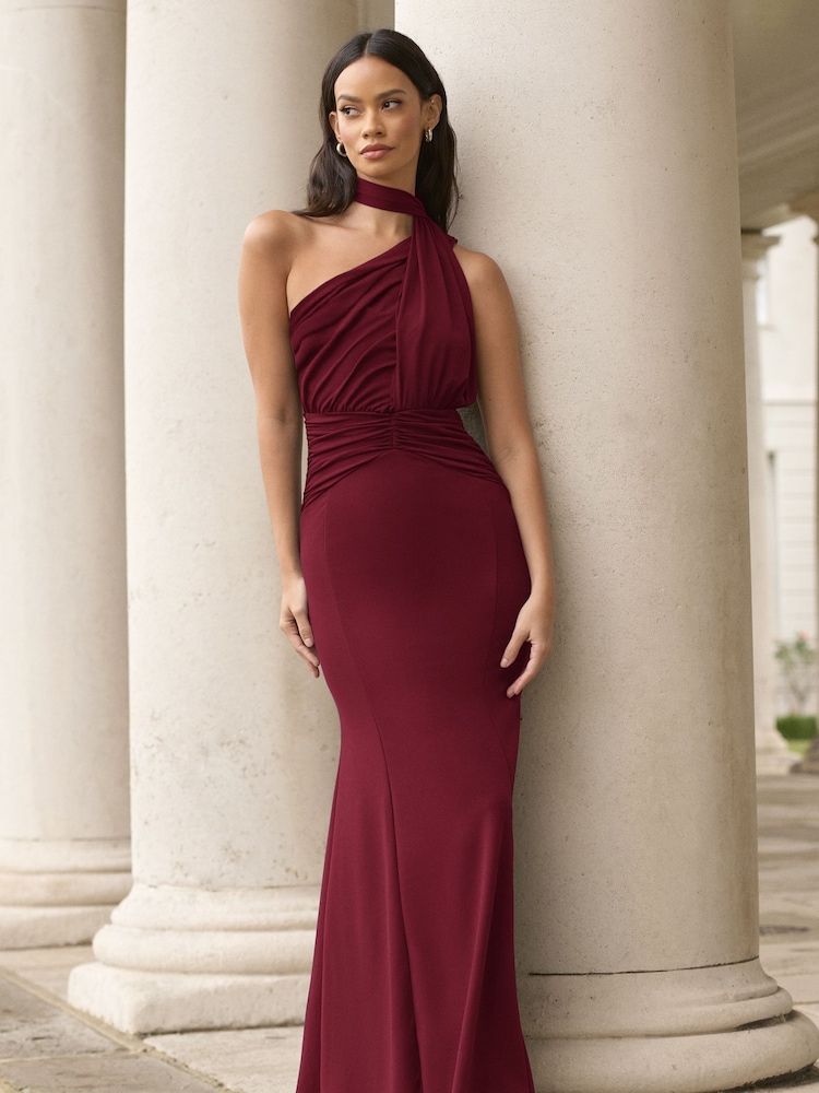 Lipsy Red Bridesmaid Multiway Fabric Mix Maxi Dress - Image 4 of 4 Lipsy Red Bridesmaid Multiway Fabric Mix Maxi Dress - Image 4 of 4
