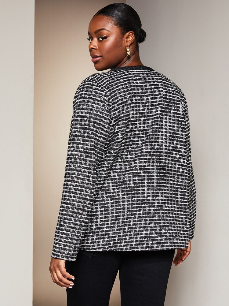 Lipsy Black Curve Tipped Light Weight Cardigan - Image 2 of 4