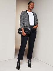 Lipsy Black Curve Tipped Light Weight Cardigan - Image 3 of 4