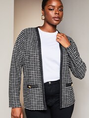 Lipsy Black Curve Tipped Light Weight Cardigan - Image 4 of 4