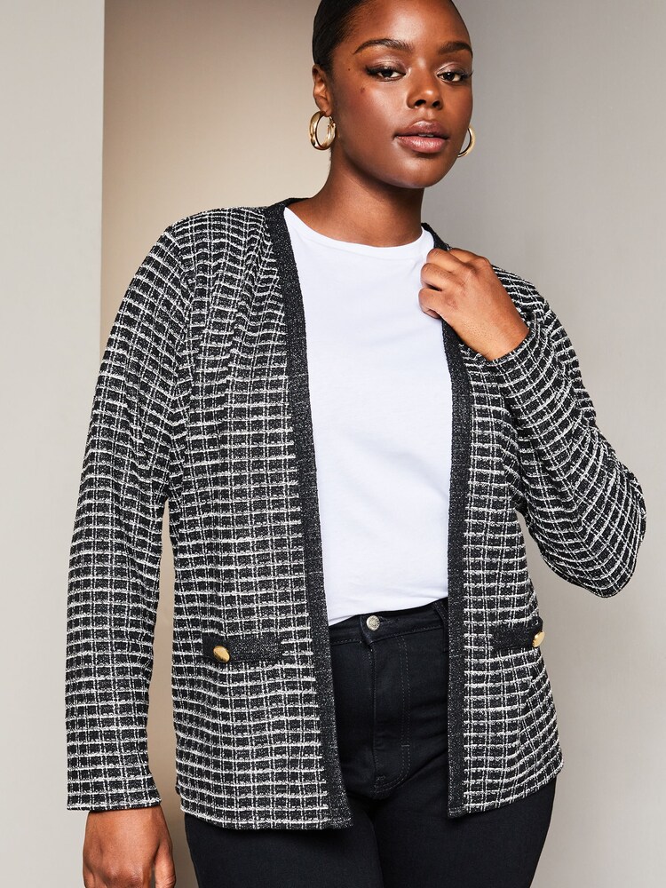 Lipsy Black Curve Tipped Light Weight Cardigan - Image 4 of 4
