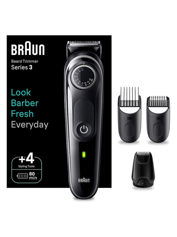 Braun Beard Trimmer Series 3 BT3430, Trimmer For Men With 80min Runtime - Image 1 of 5