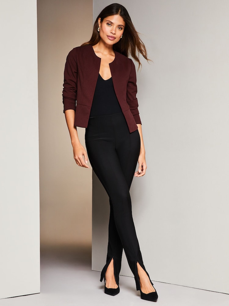 Lipsy Cropped Collarless Blazer Jacket - Image 3 of 4