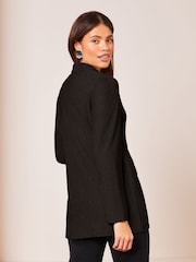 Lipsy Black Jersey Ribbed Blazer - Image 2 of 4