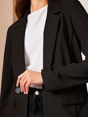 Lipsy Black Jersey Ribbed Blazer - Image 4 of 4