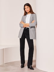 Lipsy Grey Jersey Ribbed Blazer - Image 3 of 4