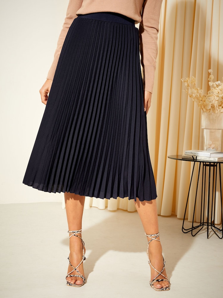 Marineblau/blau - Friends Like These – Plissierter Sommer-Midirock - Bild 1 von 1 Marineblau/blau - Friends Like These – Plissierter Sommer-Midirock - Bild 1 von 1