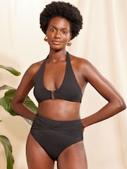 Love & Roses Black Halter Triangle Bikini Top - Image 2 of 4