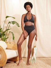 Love & Roses Black Halter Triangle Bikini Top - Image 4 of 4