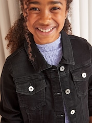 Lipsy Black Denim Western Jacket (From 3-16yrs) - Image 3 of 4