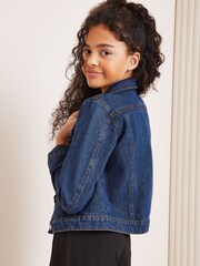 Lipsy Authentic Blue Denim Western Jacket (From 3-16yrs) - Image 3 of 4