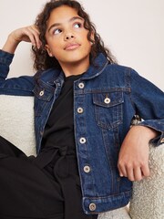 Lipsy Authentic Blue Denim Western Jacket (From 3-16yrs) - Image 4 of 4