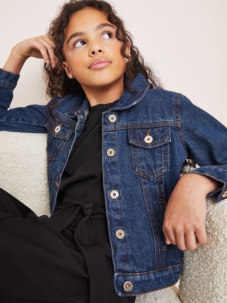 Lipsy Authentic Blue Denim Western Jacket (From 3-16yrs) - Image 4 of 4 Lipsy Authentic Blue Denim Western Jacket (From 3-16yrs) - Image 4 of 4